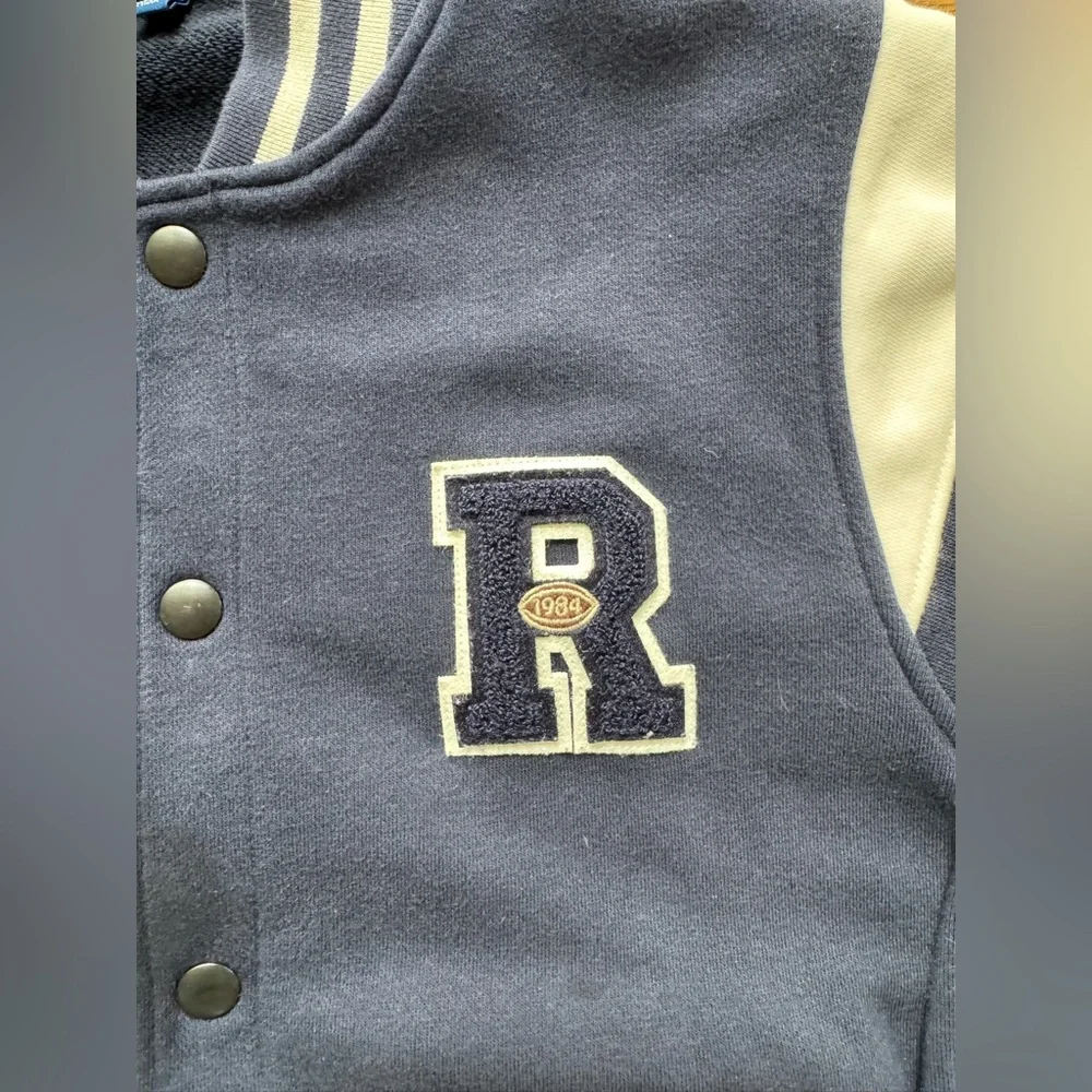 Uniqlo Kids Navy Blue Varsity Jacket, size 9/10